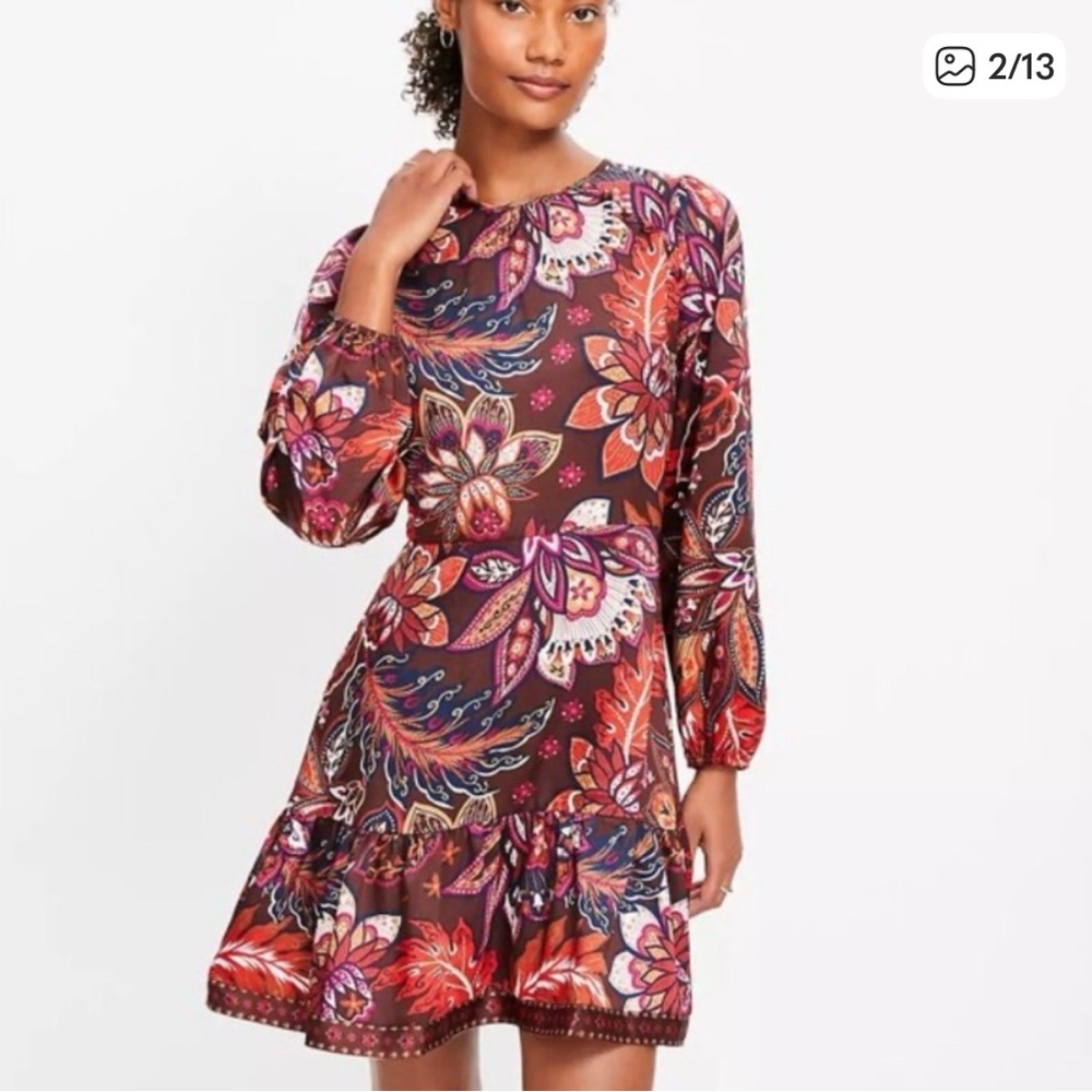 NWOT LOFT Petites Floral Mini Dress Size 00P